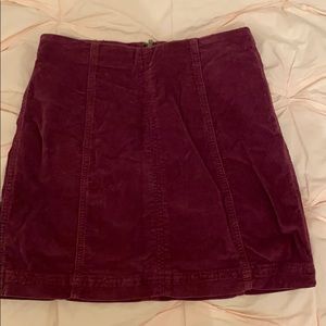 Maroon Free People Skirt